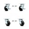Service Caster 4 Inch Rubber on Steel Caster Set with Roller Bearings 4 Swivel Lock 2 Brake SCC SCC-30CS420-RSR-TLB-BSL-2-BSL-2 - alternate 2